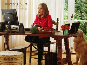desk, Diane Keaton, Because I Said So, dog