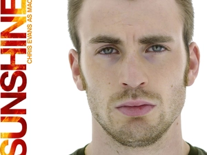 beard, text, Chris Evans, face, Sunshine