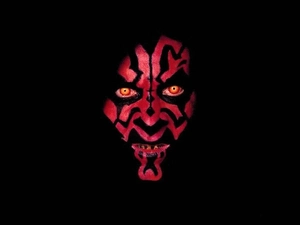 background, Darth Maul, face, Black, Star Wars