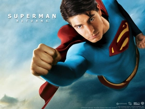 Superman Returns, flies, Fist, Brandon Routh