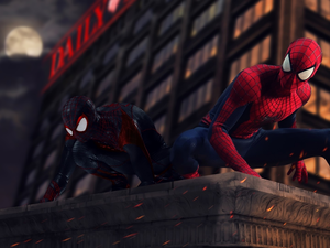 movie, the roof, house, Spider-Man