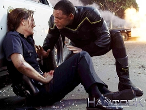 Hancock, injured, Policewoman, Will Smith