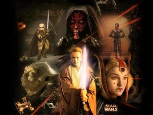 Natalie Portman, Ewan McGregor, Yoda, Star Wars, laser