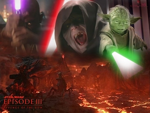 Yoda, Samuel L. Jackson, magma, Star Wars, laser