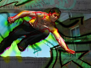 a man, District B13, parkour