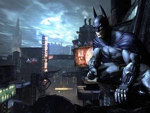 Batman, buildings, Night, roofs