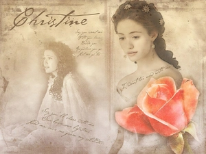 Phantom Of The Opera, sad, rose, Emmy Rossum