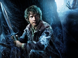 Martin Freeman, Hobbit The Desolation of Smaug, sword, Web, Bilbo Baggins, The Hobbit: The Desolation of Smaug
