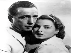 Casablanca, Humphrey Bogart, snuggled, Ingrid Bergman