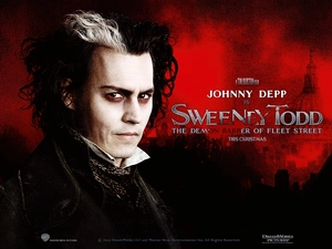 subtitles, head-dress, Johnny Depp, The look, Sweeney Todd