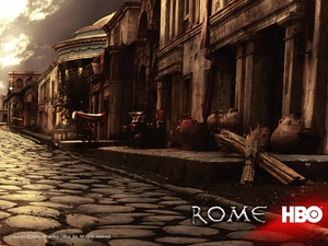 buildings, vases, Way, old, Rome