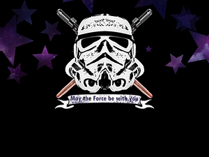 Stormtrooper, Star Wars, abstraction, Hipster, text, Star wars