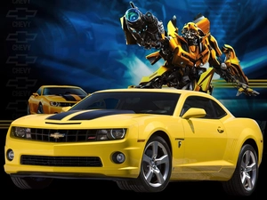 Transformers, Chevrolet, Camaro, Yellow