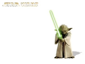 white background, laser, Yoda, Star Wars