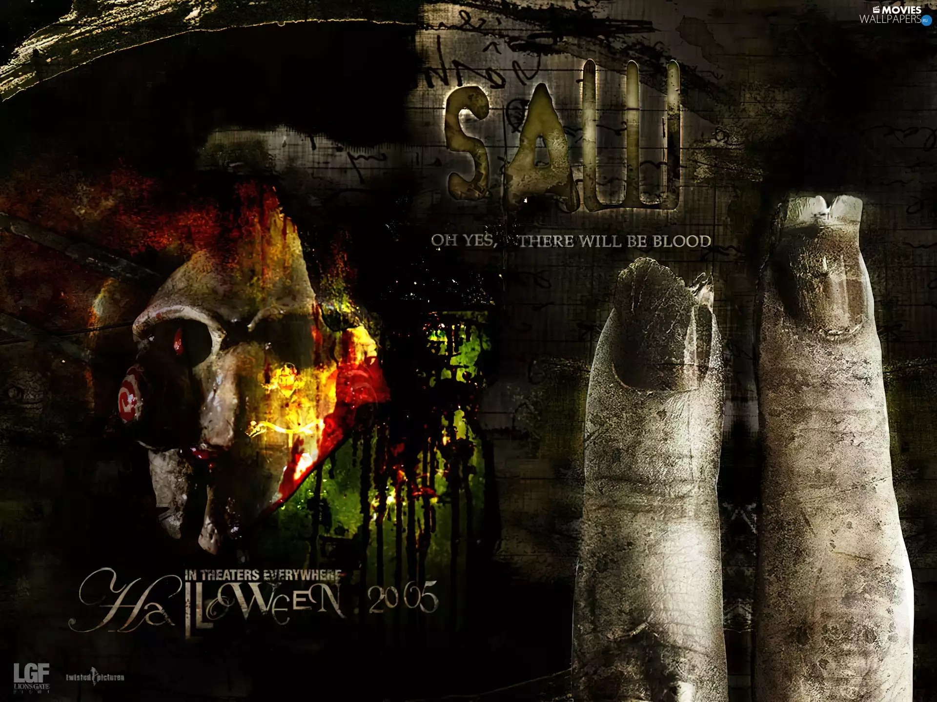 saw 2, Mask, finger, dark