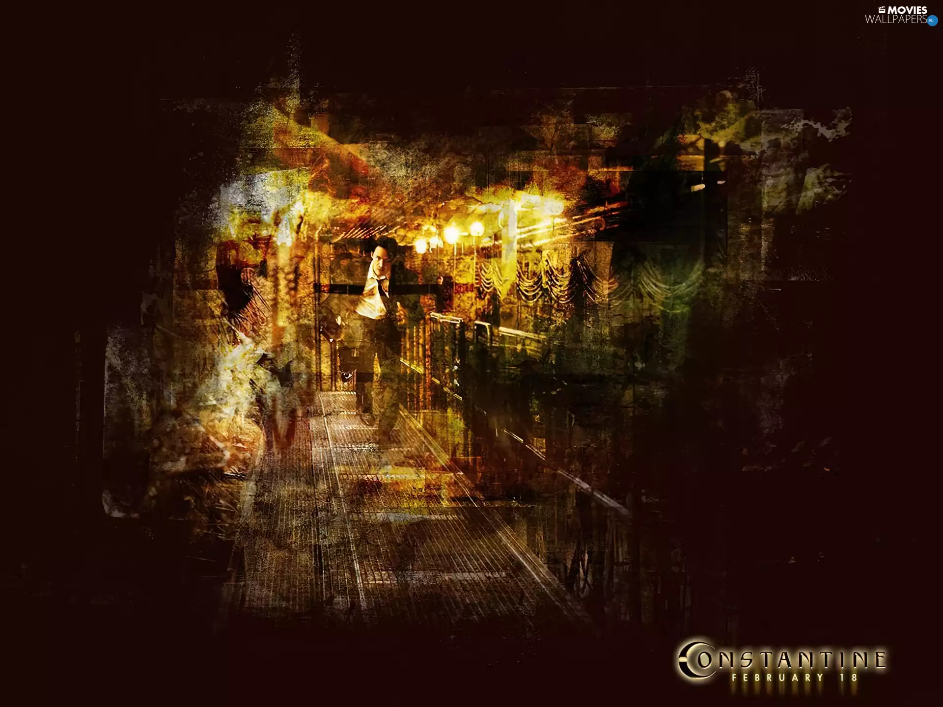 Constantine, a man, runs, tunnel