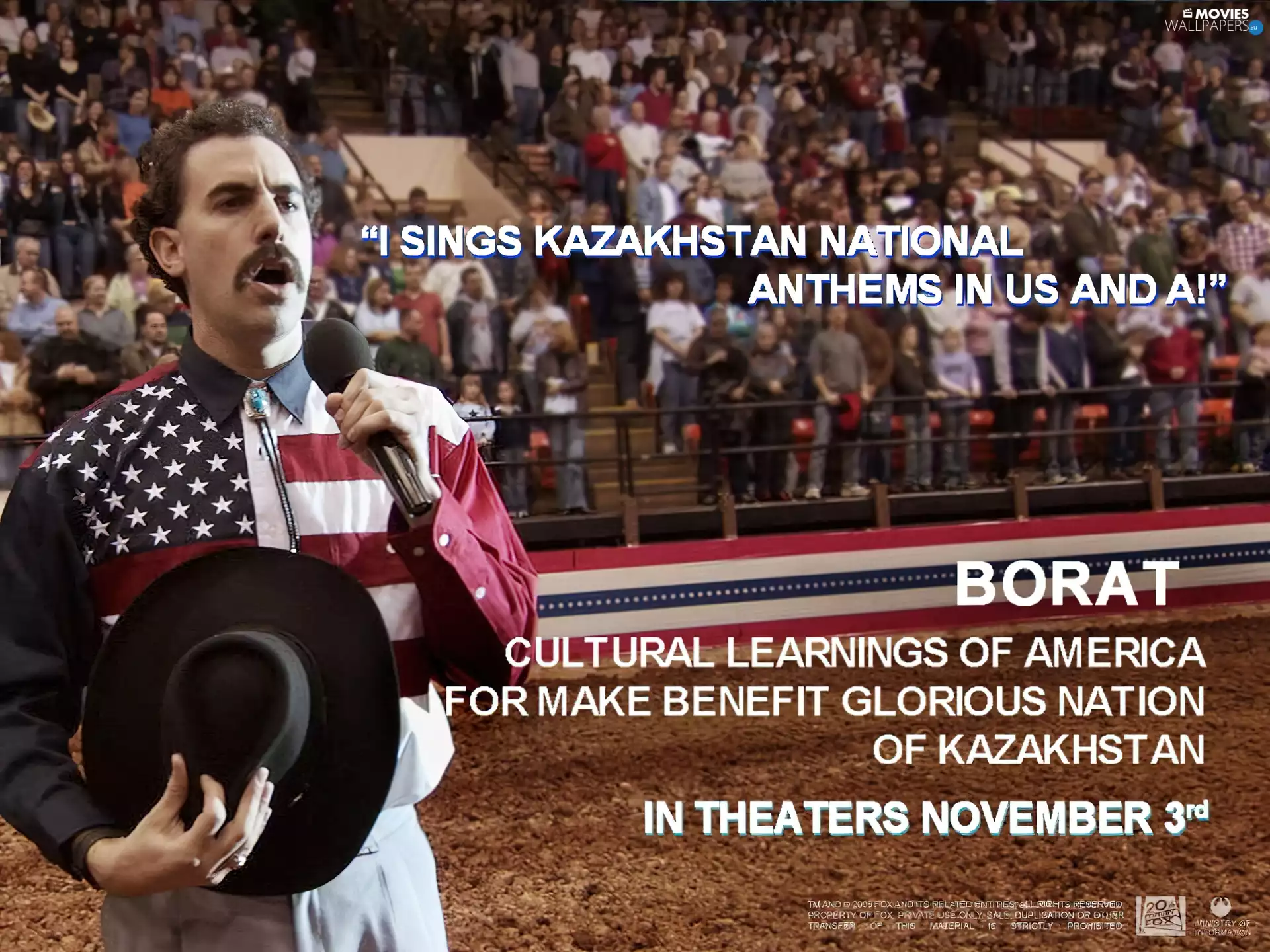 rodeo, scene, Sacha Baron Cohen, singing, borat