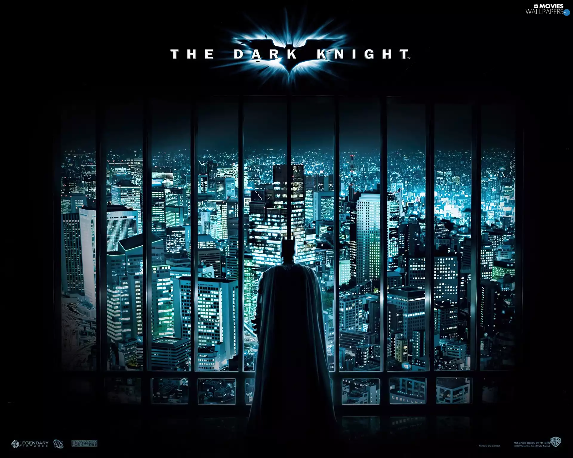 Batman Dark Knight, bars, Batman, skyscrapers