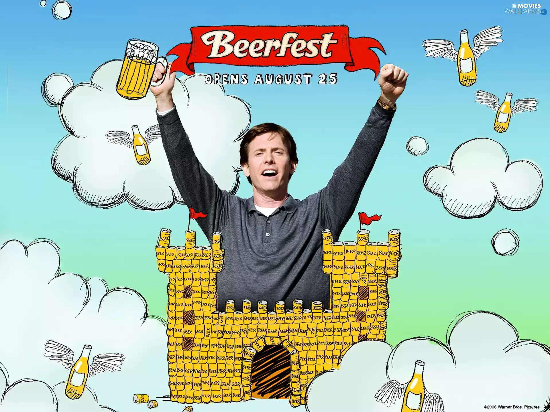 Beerfest, Beer, a man, clouds