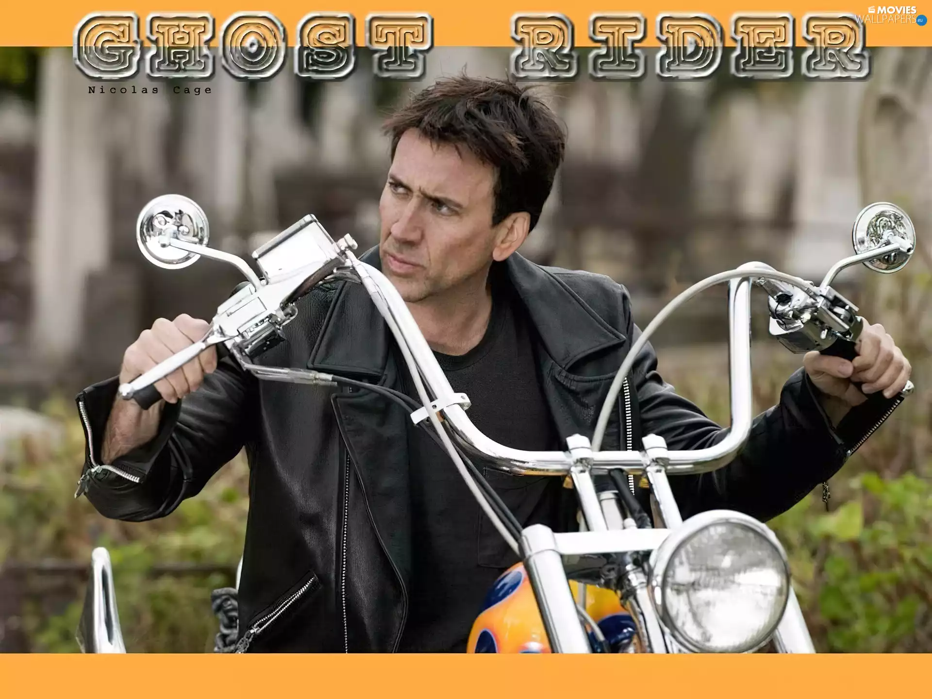 Nicolas Cage, motor-bike, Ghost Rider