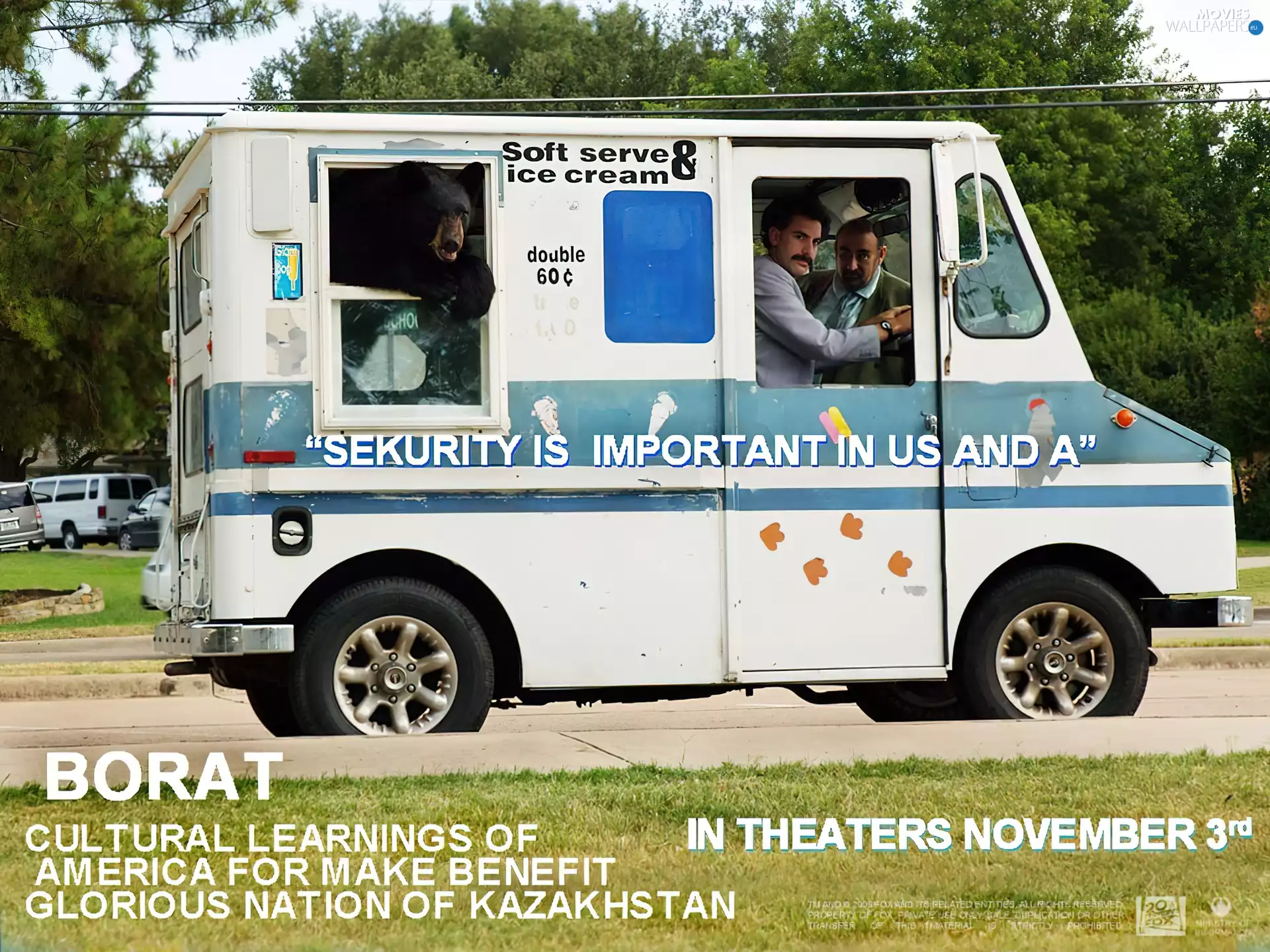 Sacha Baron Cohen, Ken Davitian, Automobile, Bear, borat