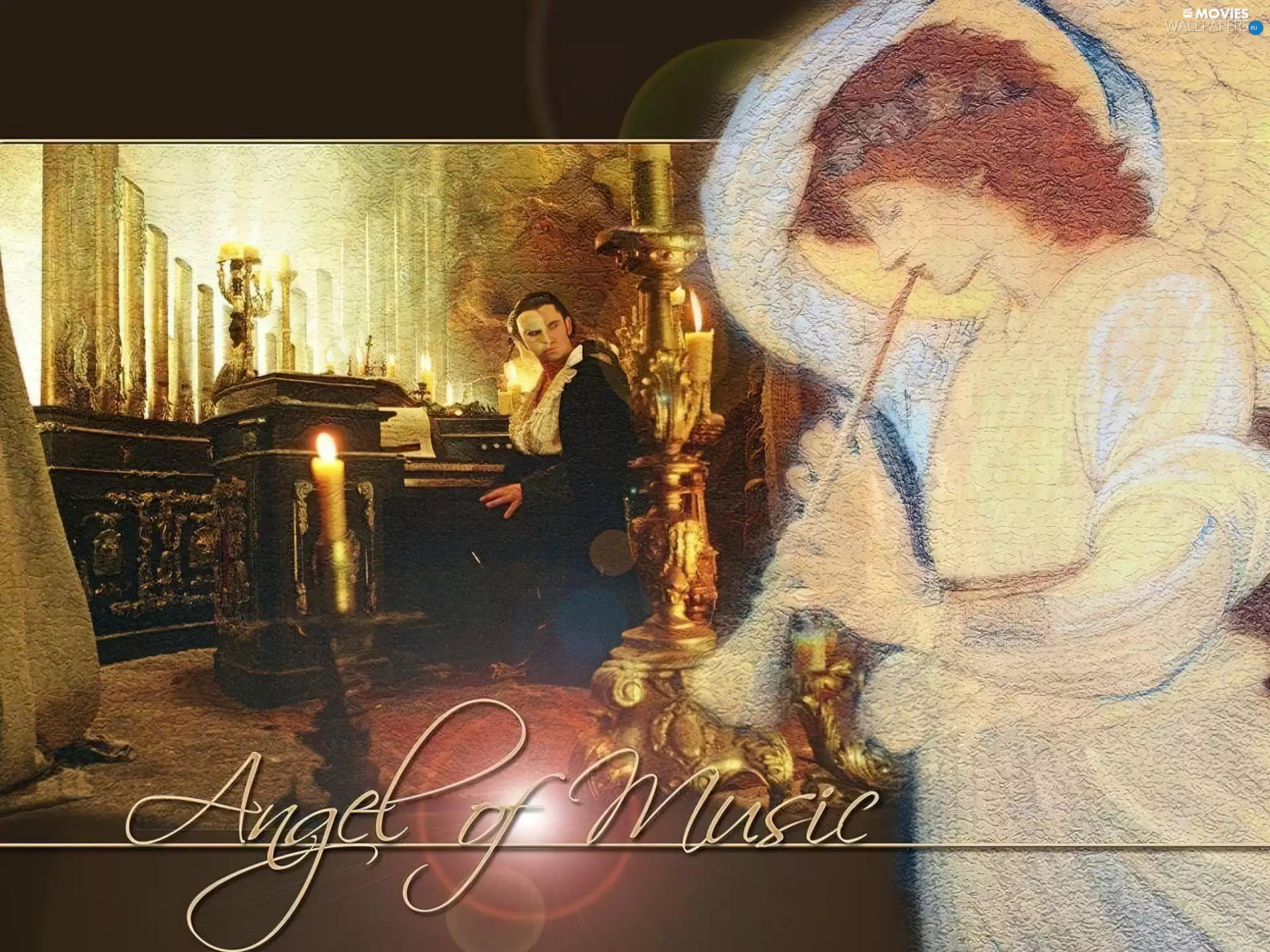 Phantom Of The Opera, organ, angel, Gerard Butler