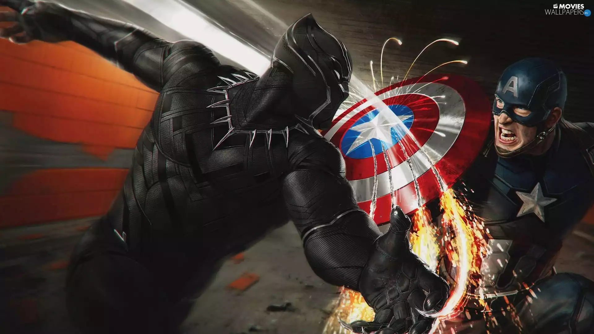 Fight, captain America, Black Panther