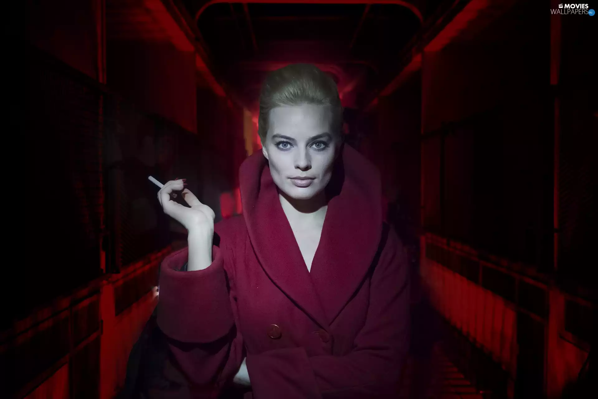 movie, actress, Cloak, Margot Robbie, Women, Terminal, Cigarette