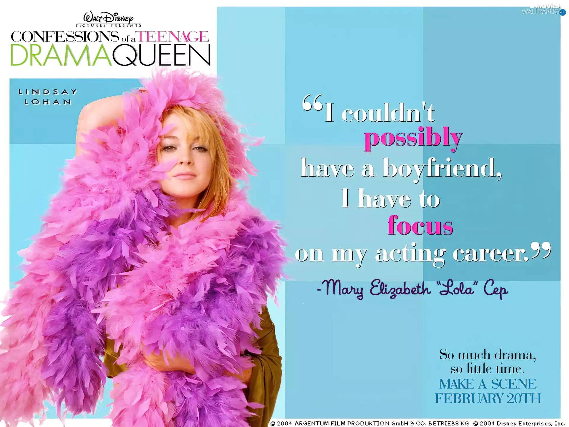 Confessions Of A Teenage Drama Queen, shawl, feather, Lindsay Lohan