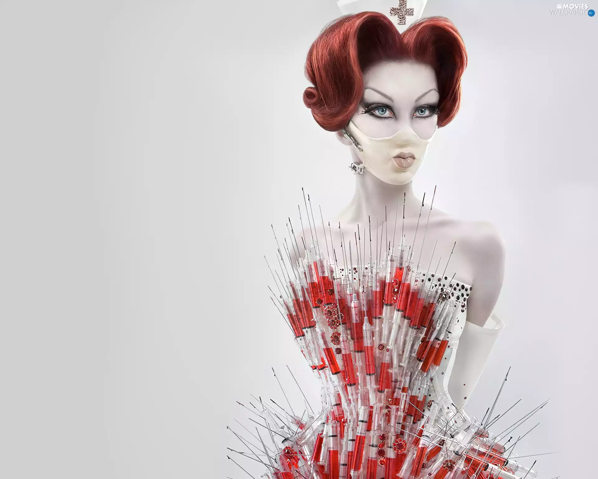 nurse, Ze, syringes, dress