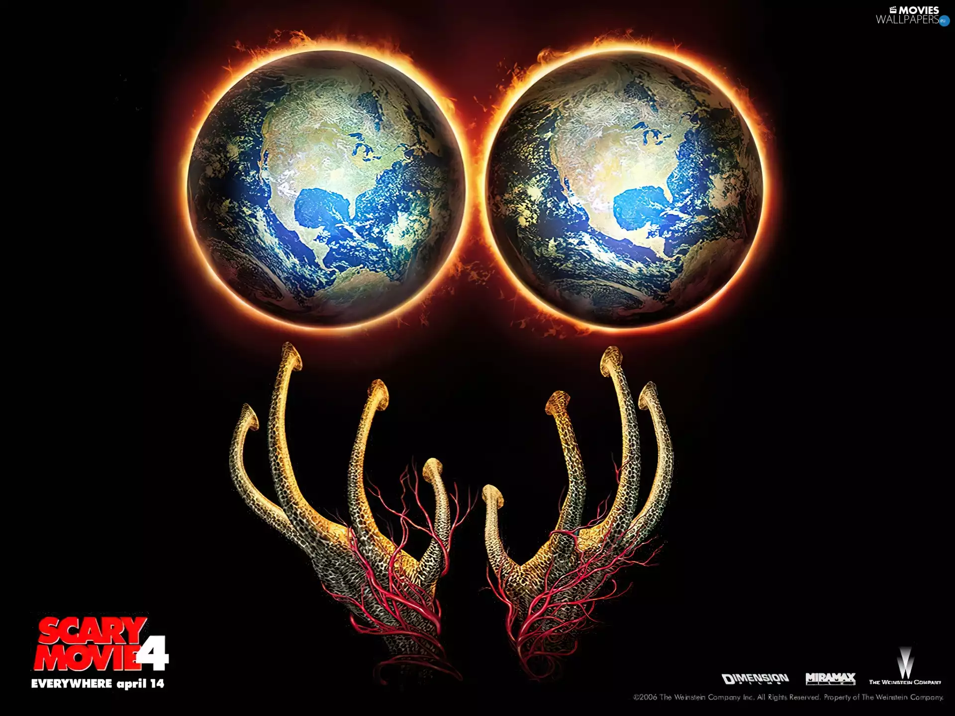 burns, hands, Orb, earth, Scary Movie 4