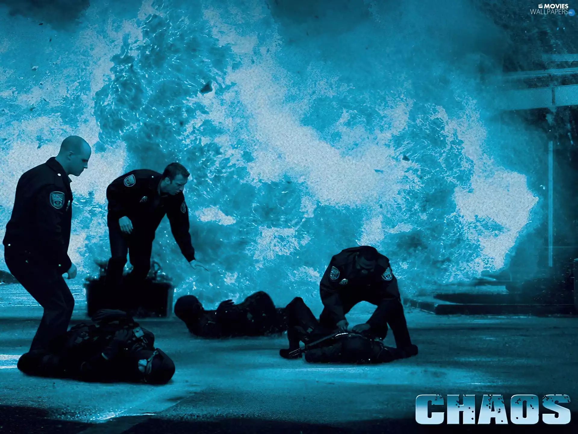 explosion, Chaos, police