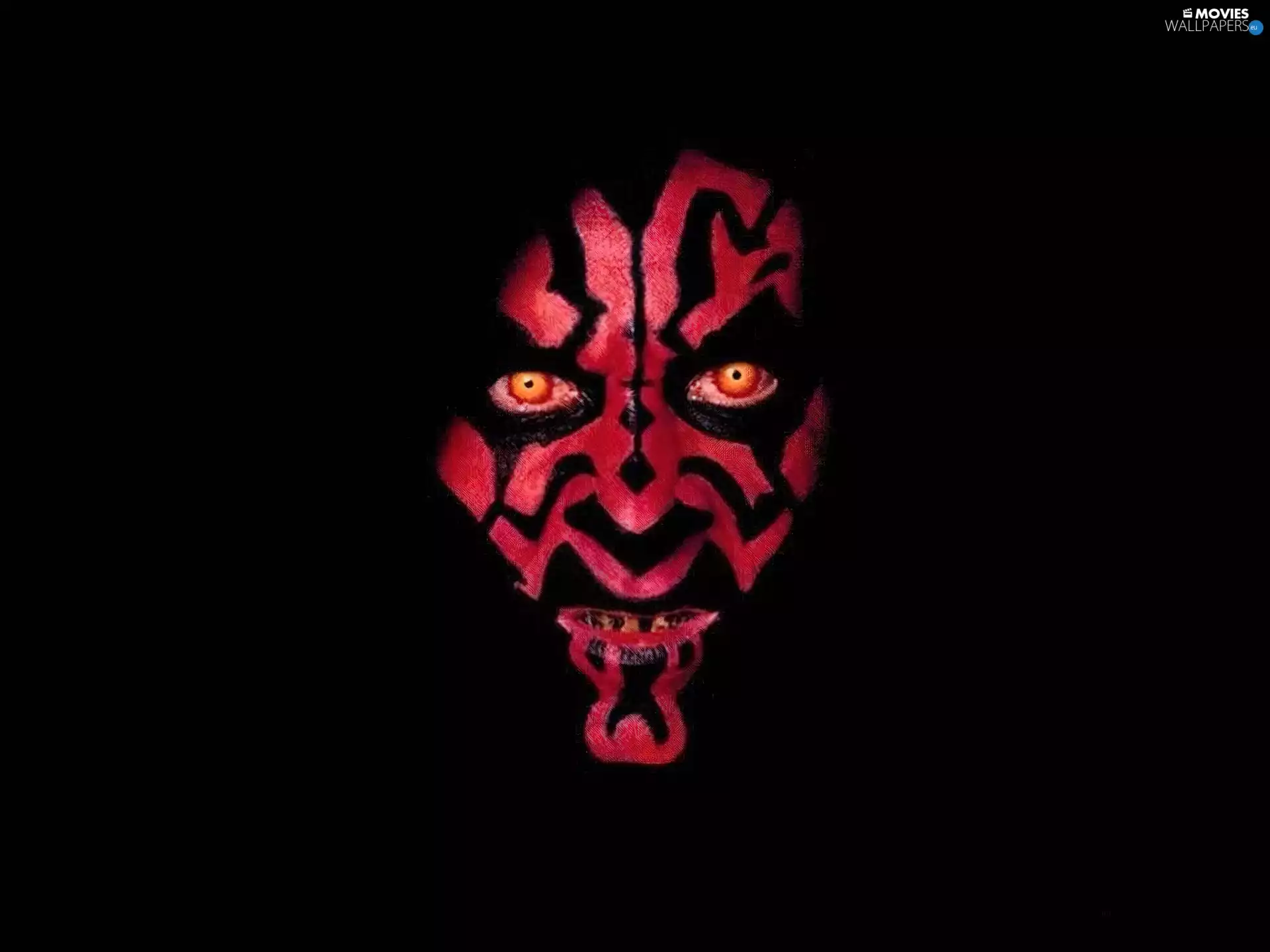 background, Darth Maul, face, Black, Star Wars