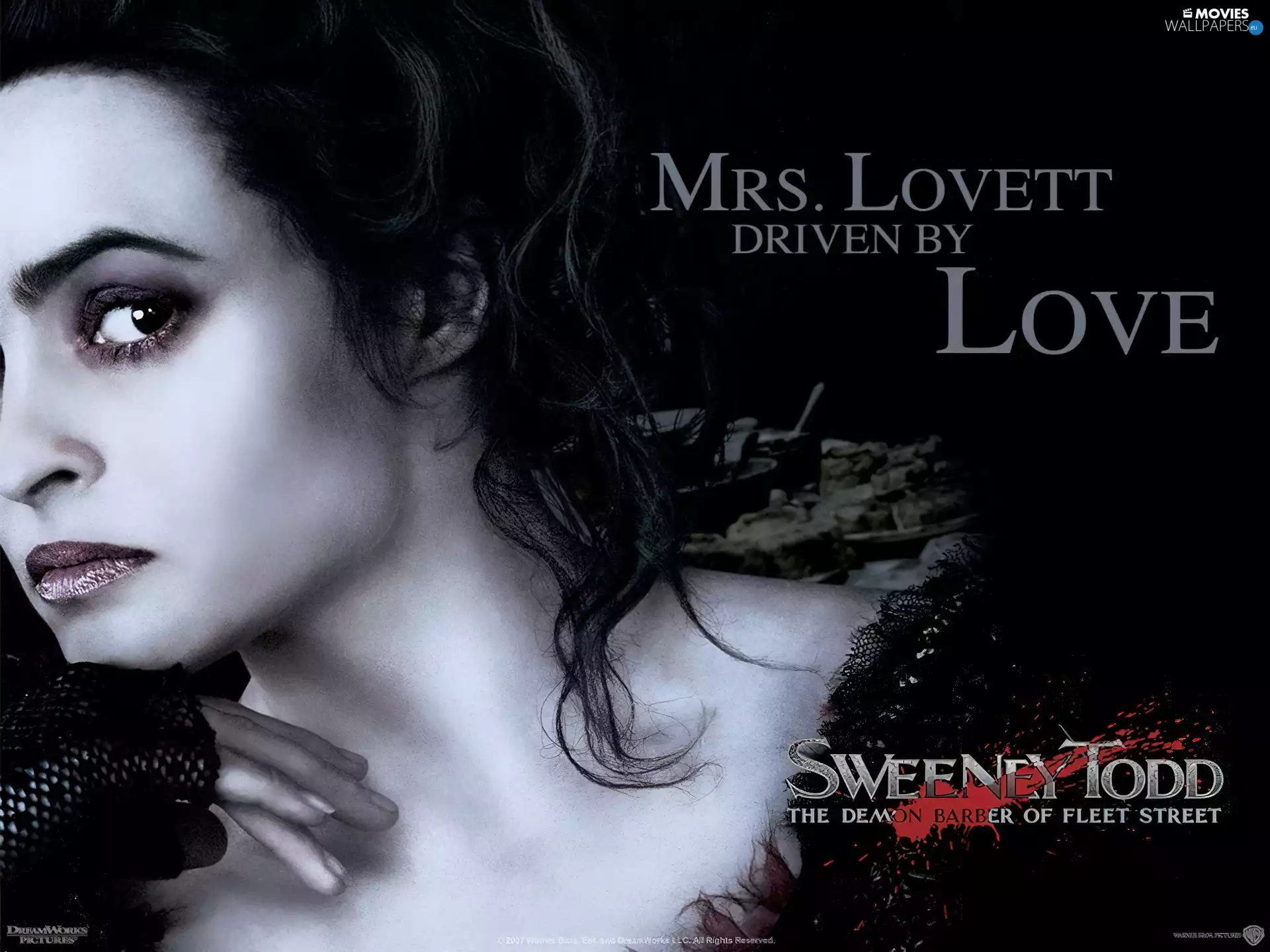 face, text, Helena Bonham Carter, make-up, Sweeney Todd