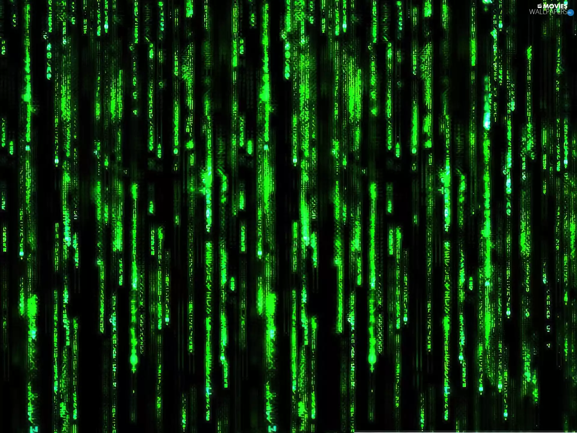 Matrix, green ones, lines, background