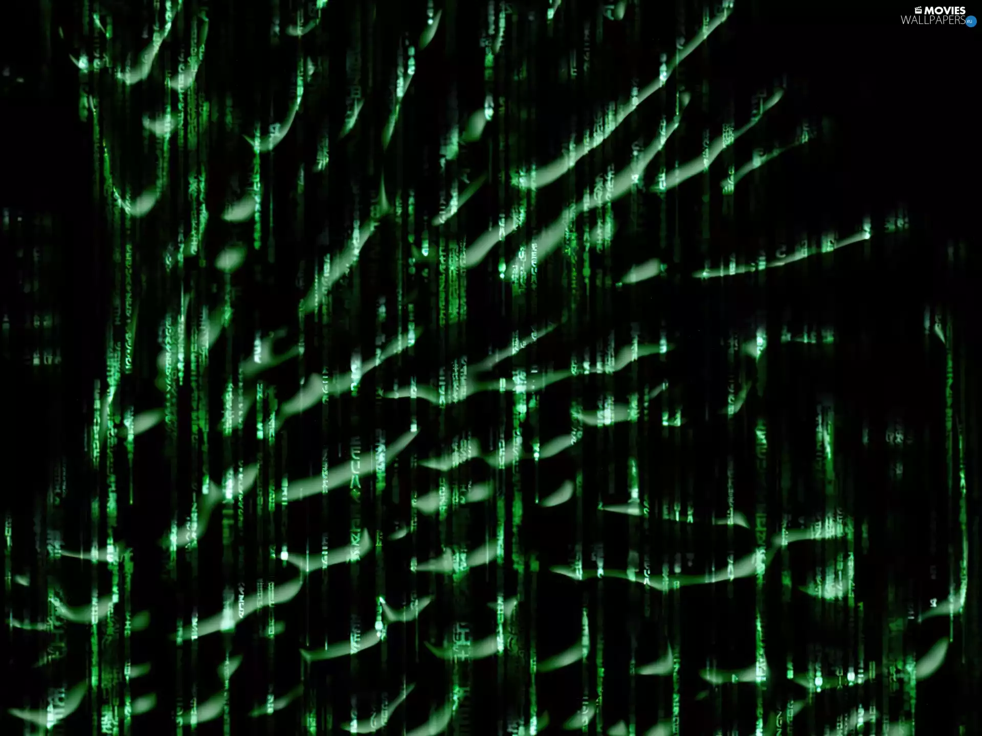 Matrix, green ones, background, Black