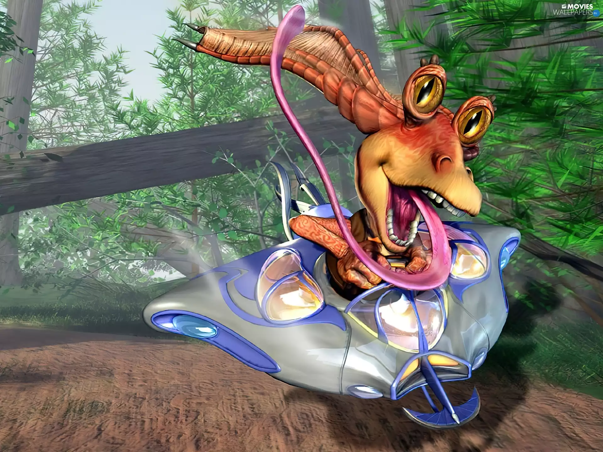 trees, viewes, creature, green, Star Wars