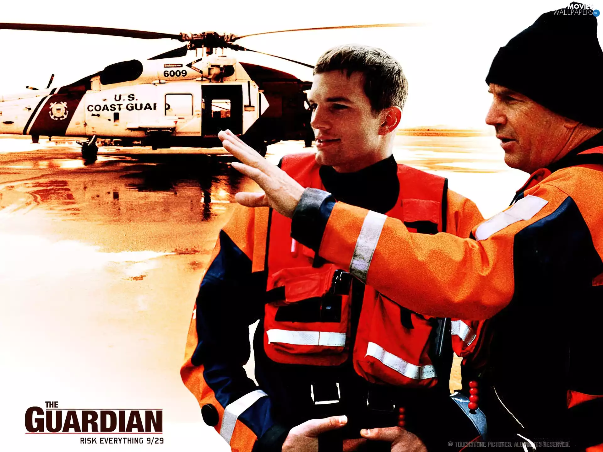 The Guardian, helicopter, men, rescuer