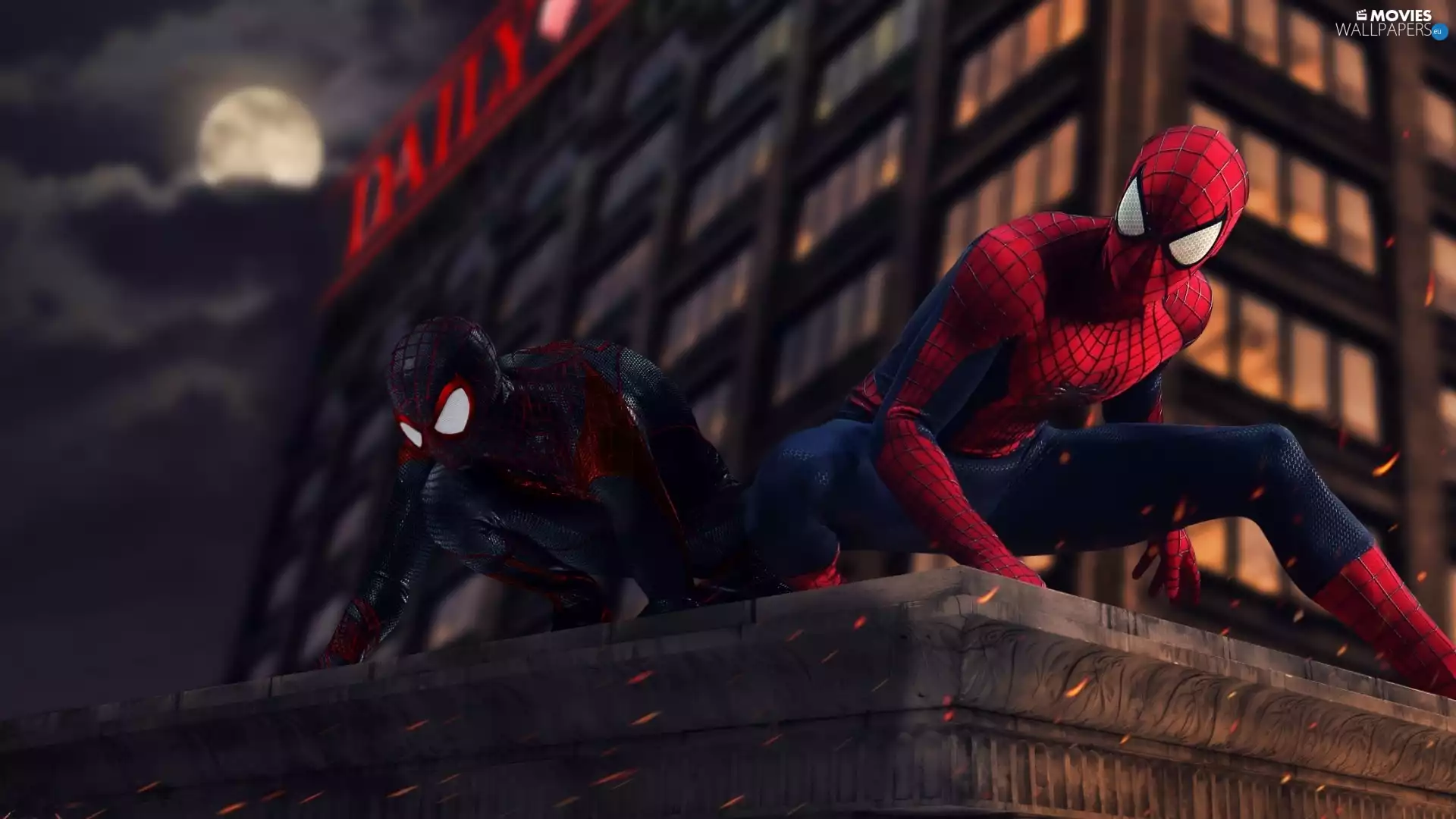 movie, the roof, house, Spider-Man