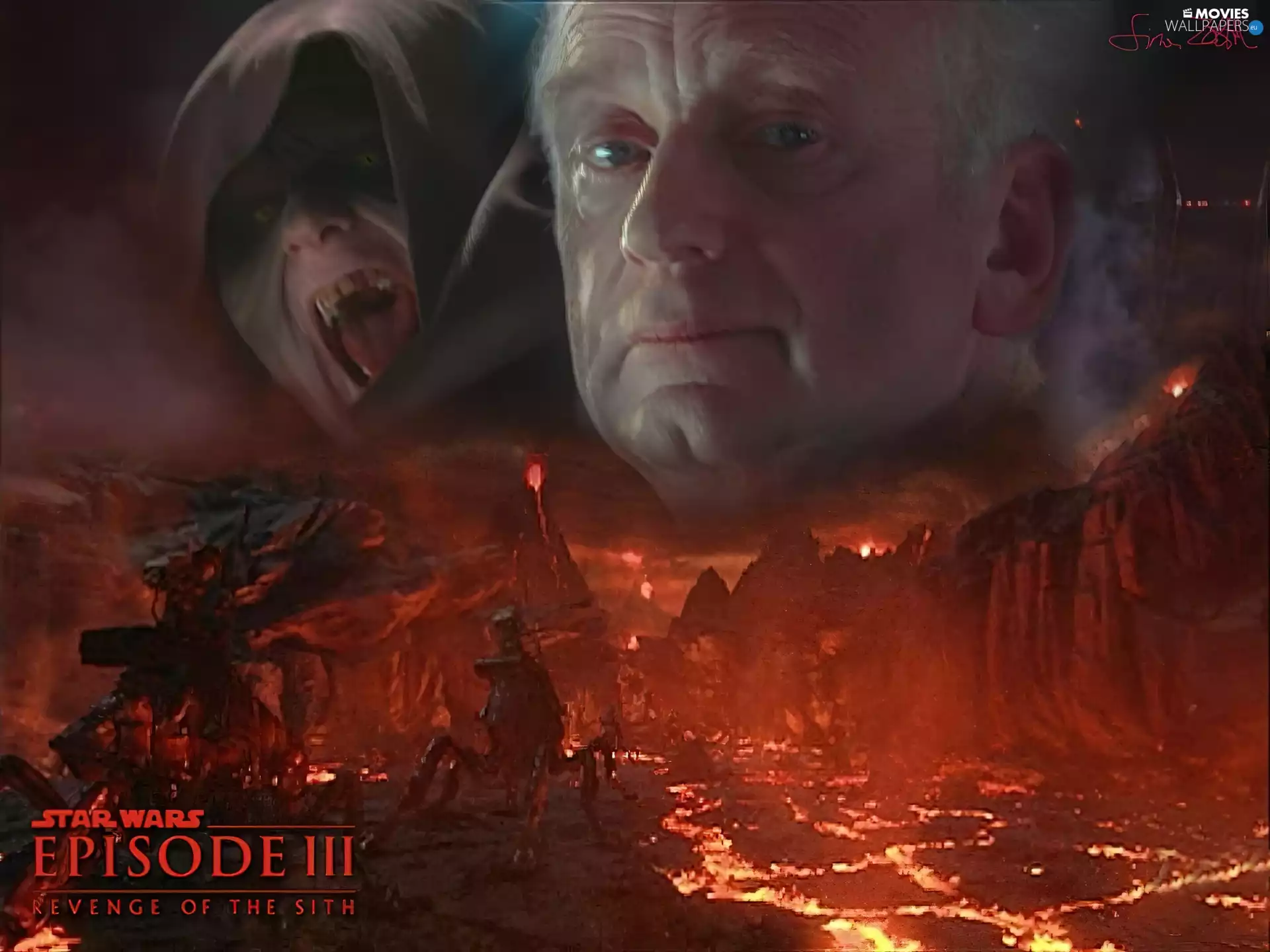 a man, creature, magma, face, Star Wars