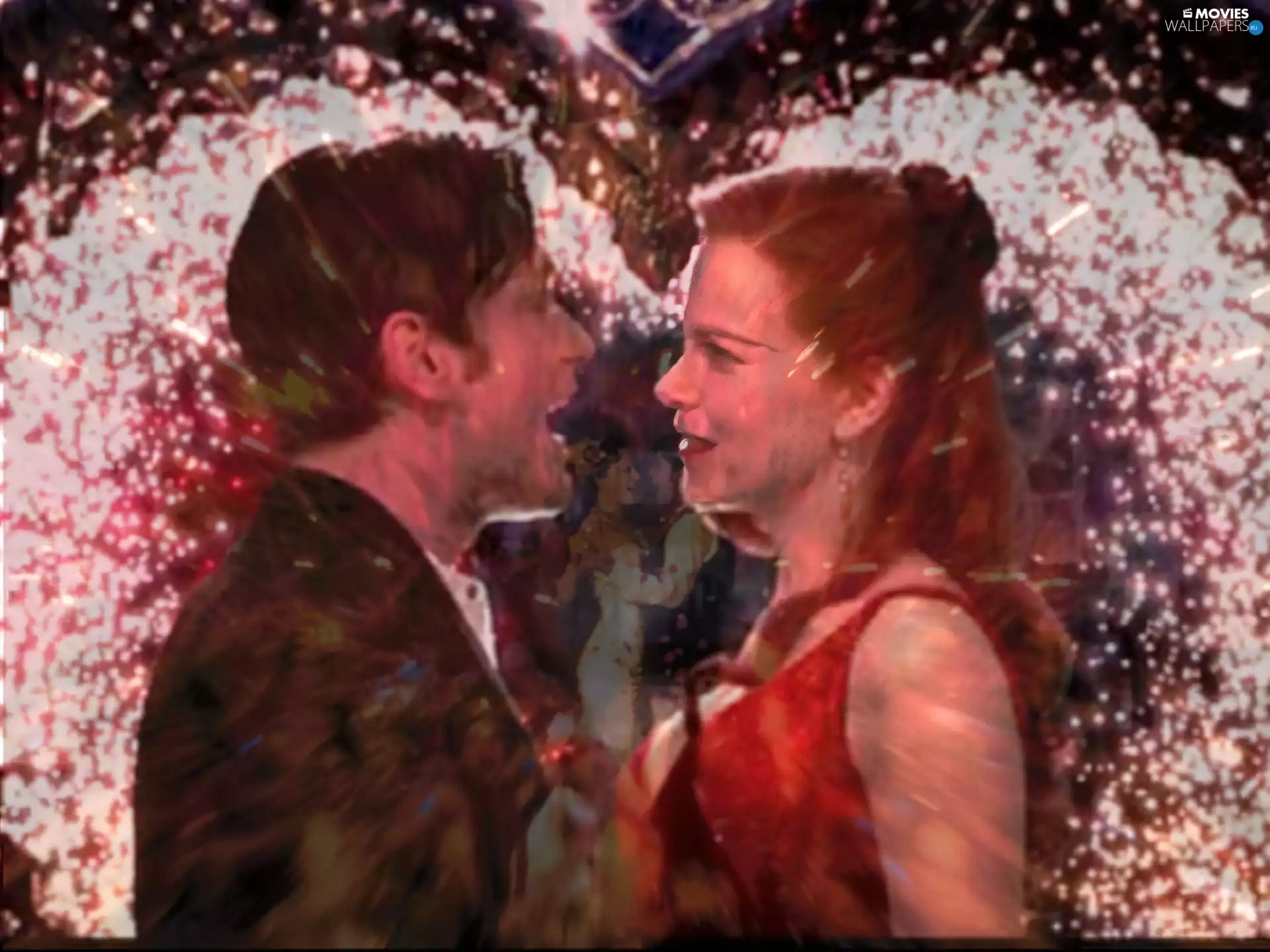 Moulin Rouge, a man, Heart, Nicole Kidman