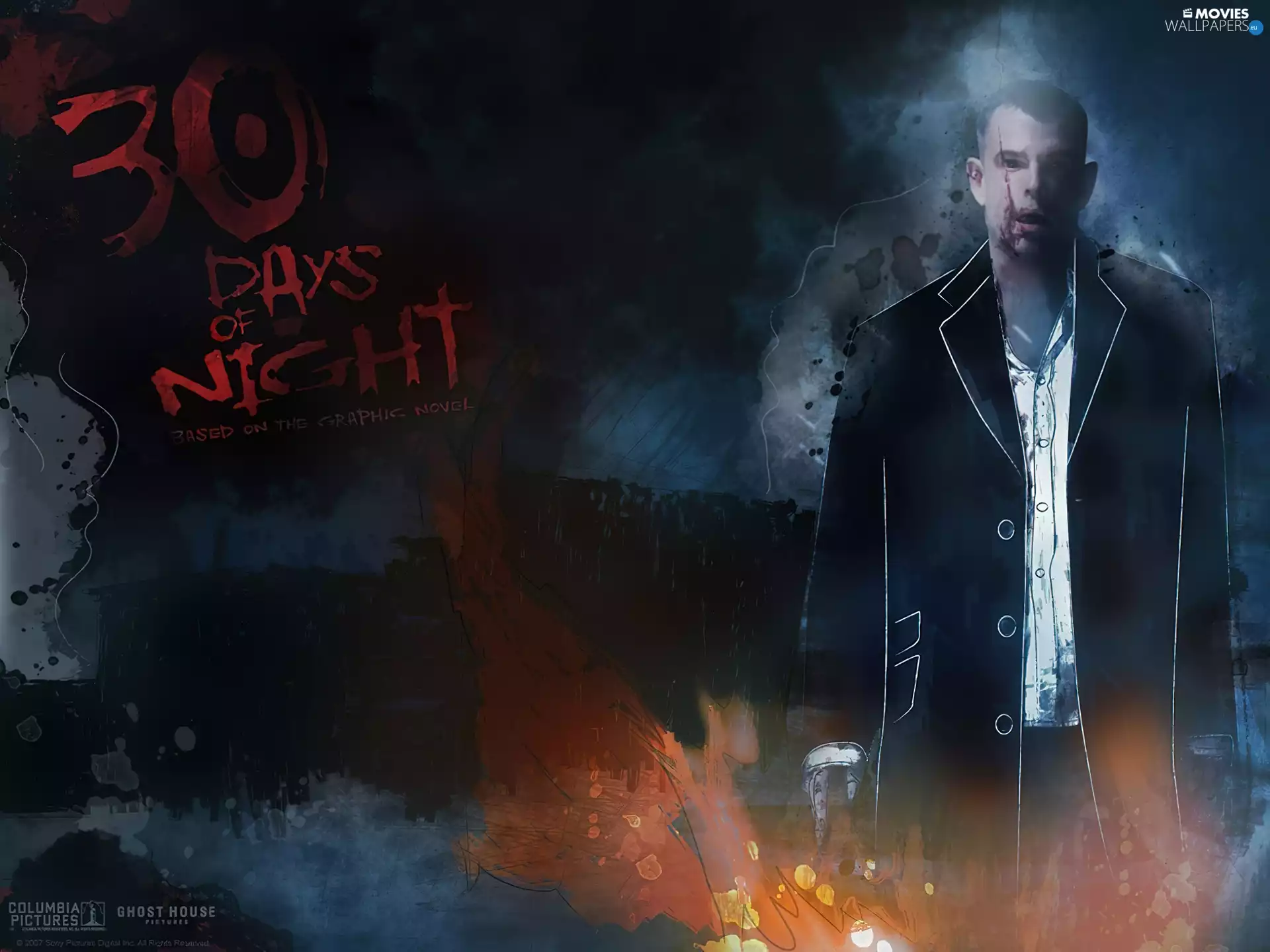 30 Days Of Night, Drawing, Cloak, a man