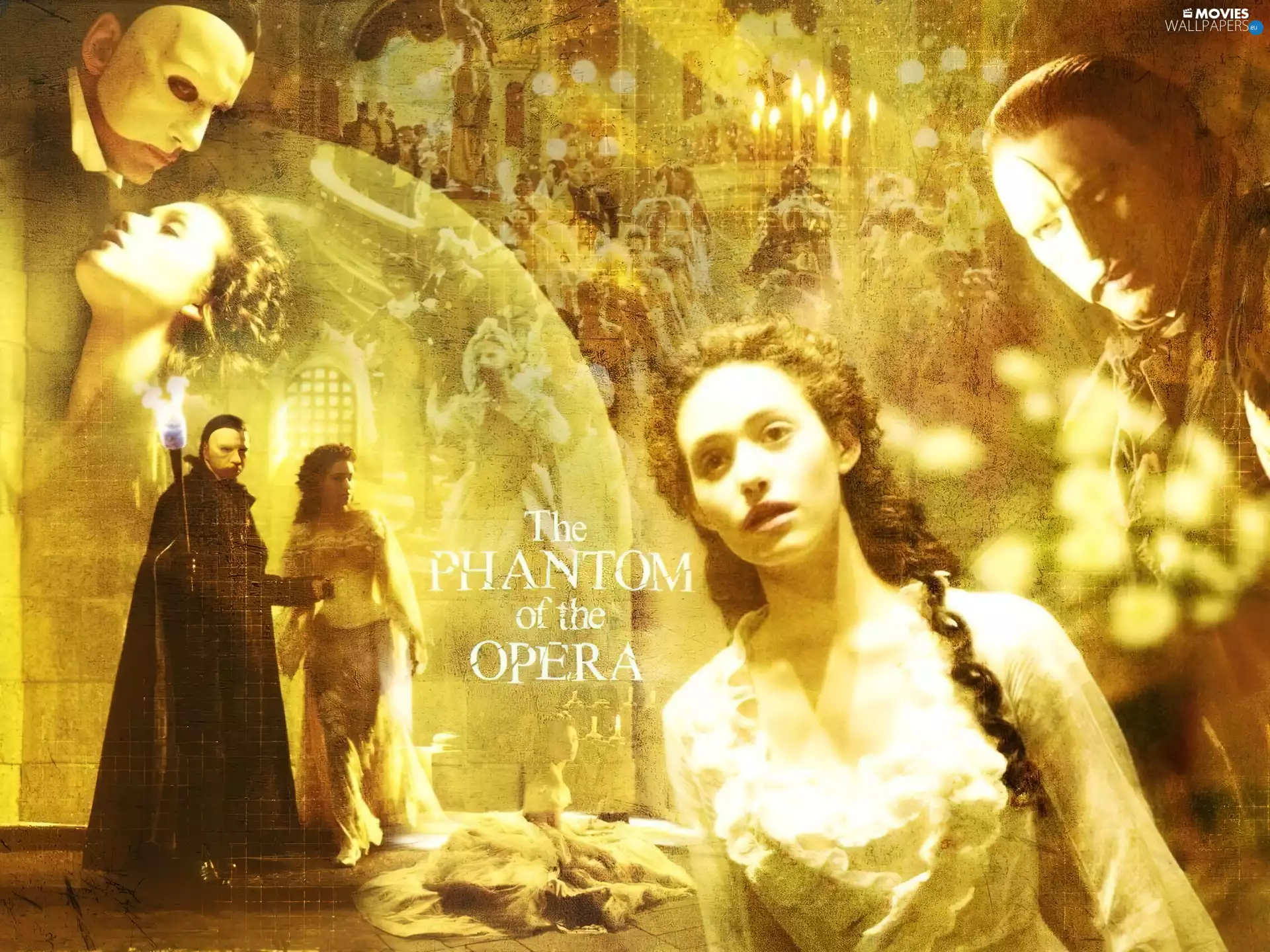 Mask, Emmy Rossum, Gerard Butler, White, Phantom Of The Opera