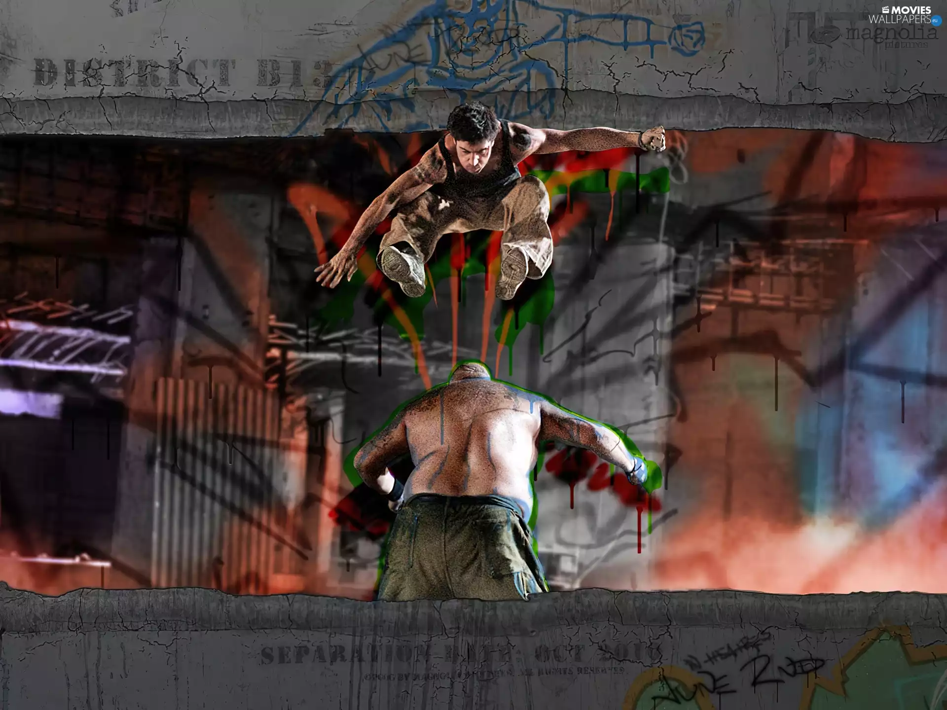 jumped, District B13, men