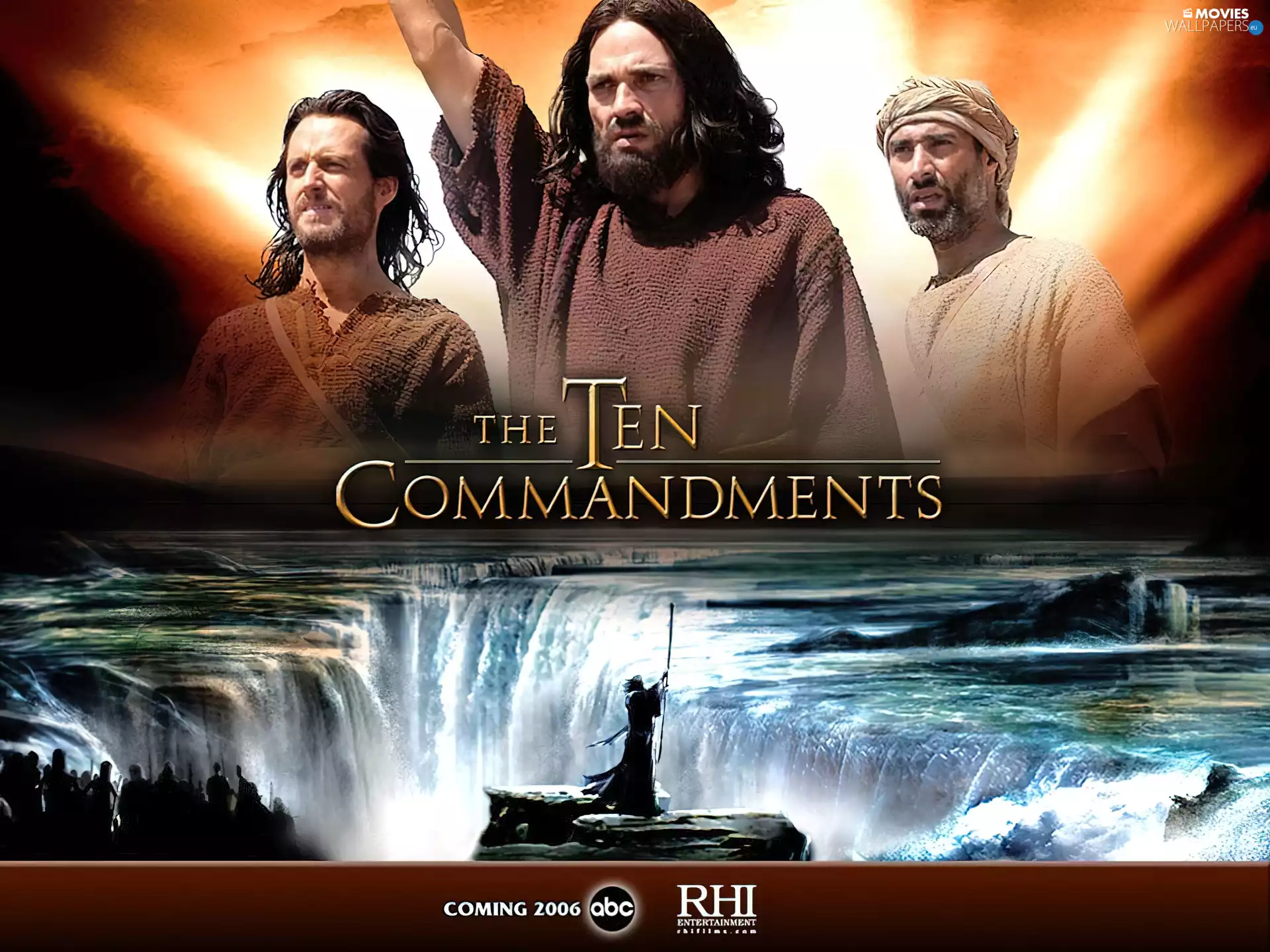 beard, text, waterfall, men, The Ten Commandments