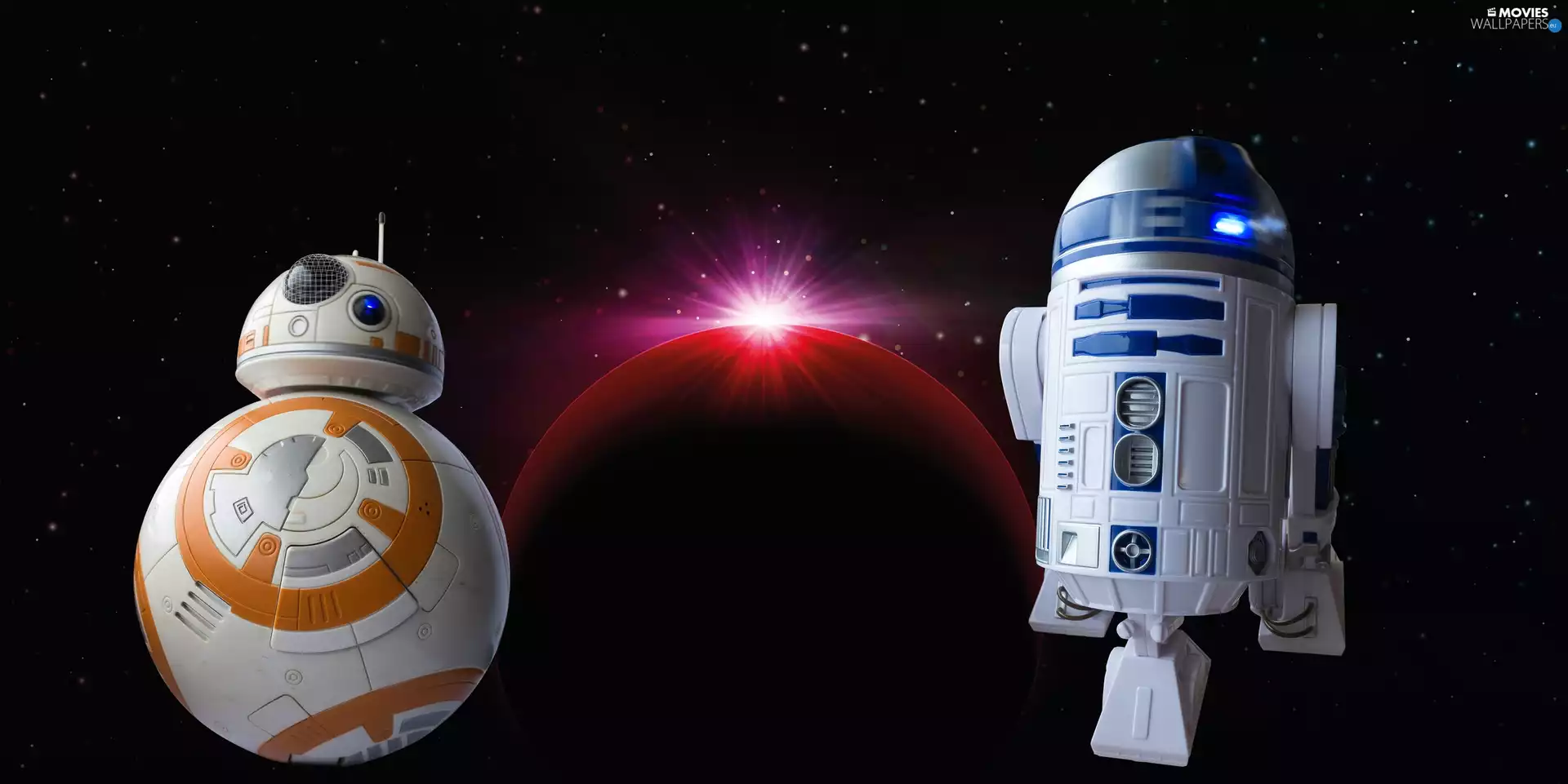Star Wars, works, star, R2-D2, Planet, Star wars, movie, BB-8