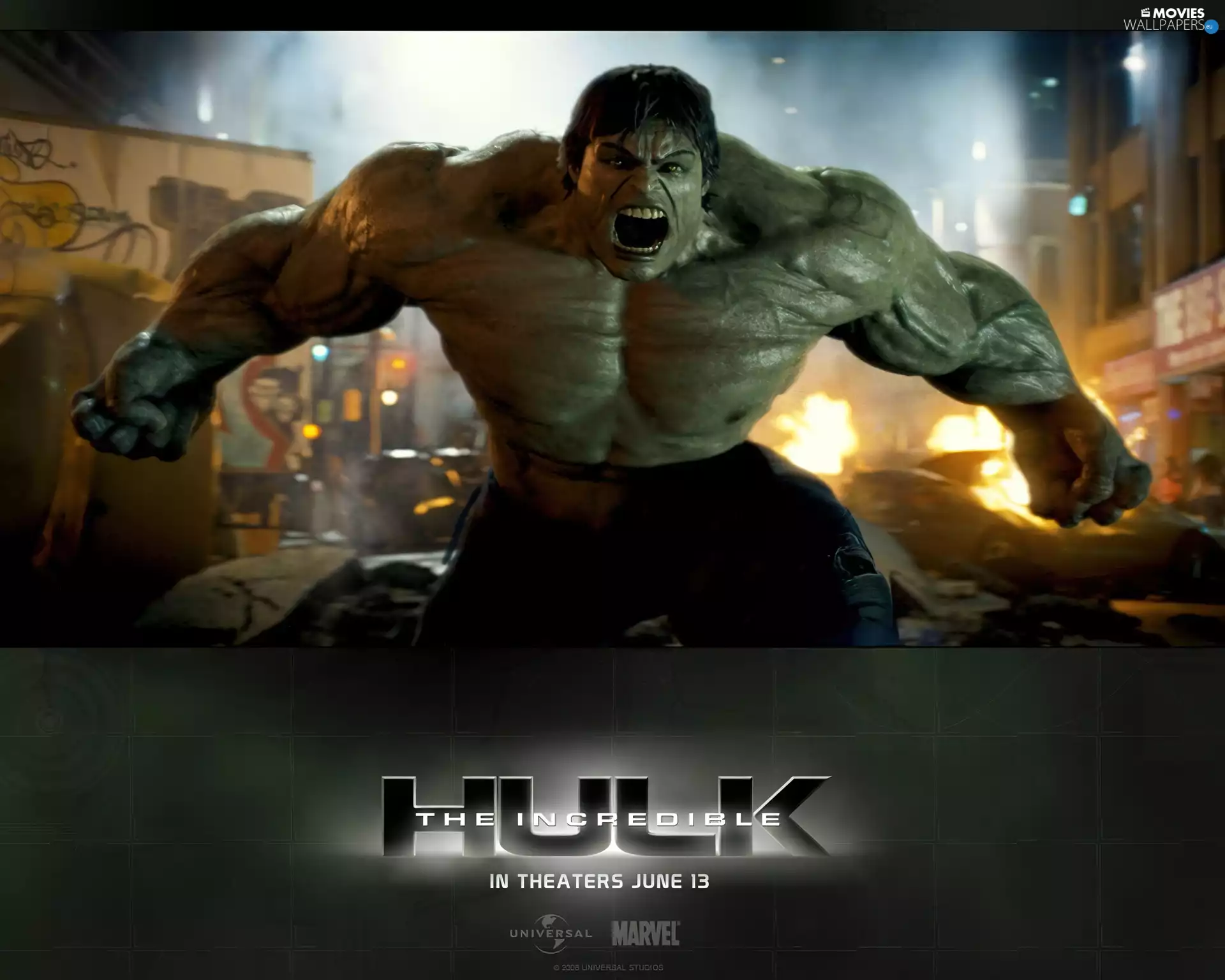 The Incredible Hulk, muscle, fire, creature
