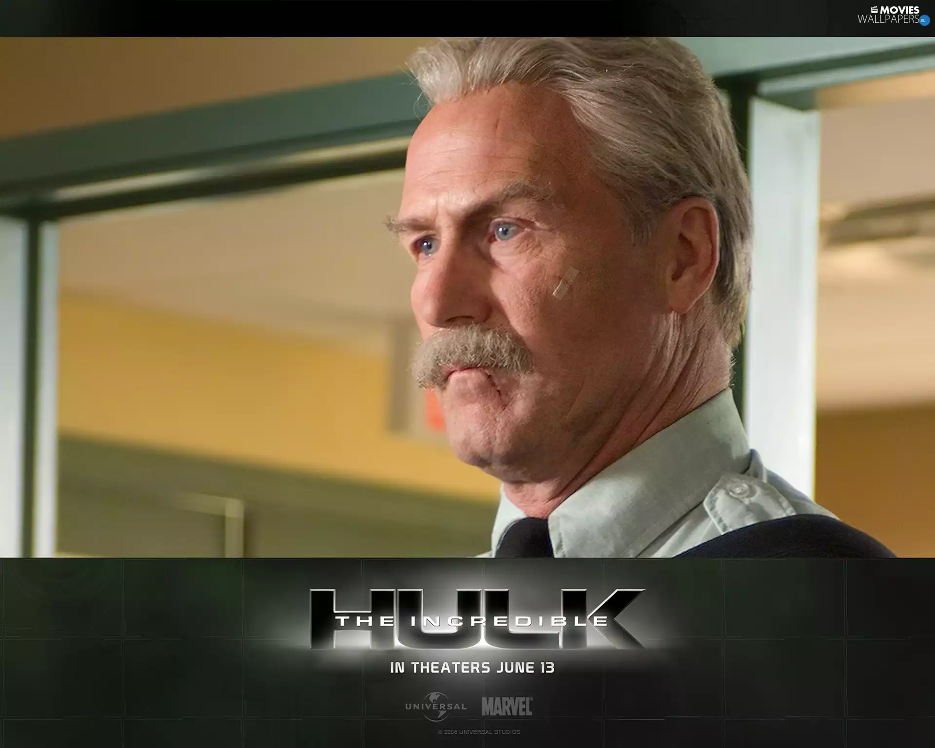 The Incredible Hulk, mustache, face, William Hurt