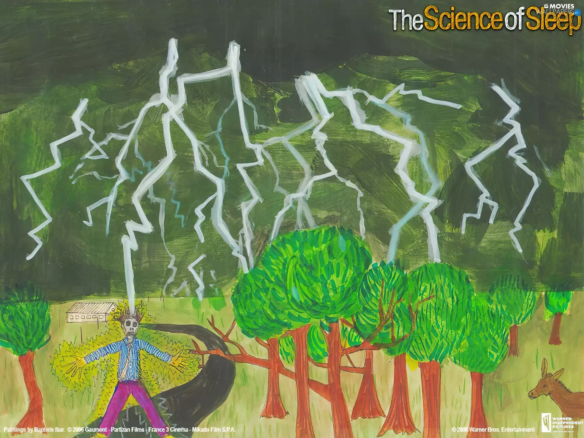 paralysis, Storm, trees, thunderbolt, The Science Of Sleep, prey, viewes