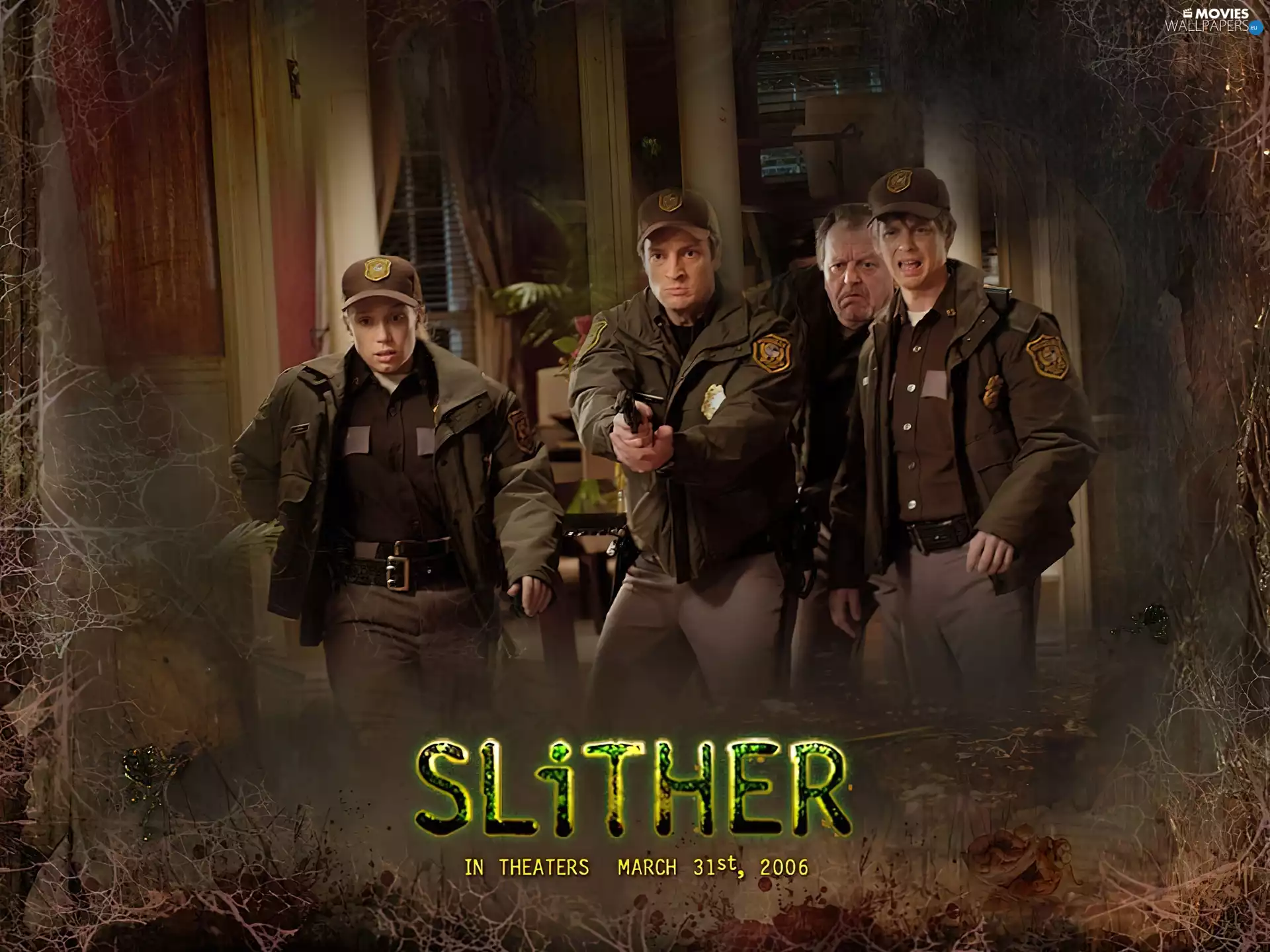 Slither, house, text, Police